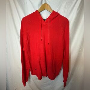 Lauren Ralph Lauren Hoodie Sweater XL Red Knit Long Sleeve Casual Pullover
